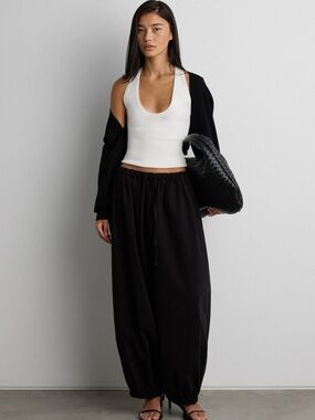 OAK + FORT Black Knit Top with Tag